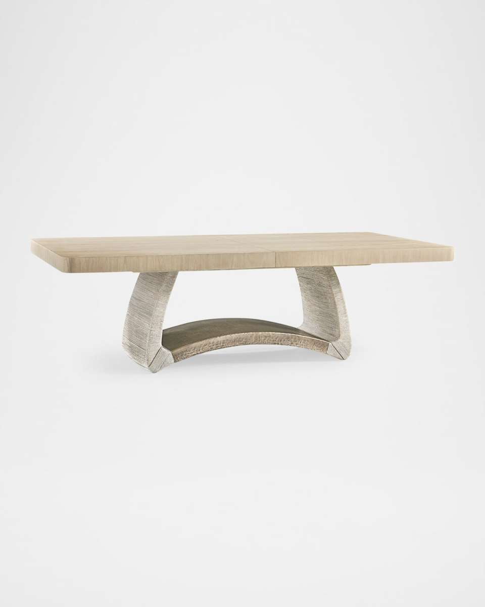Water Swell 100" Danish Cord Dining Table with Leaf